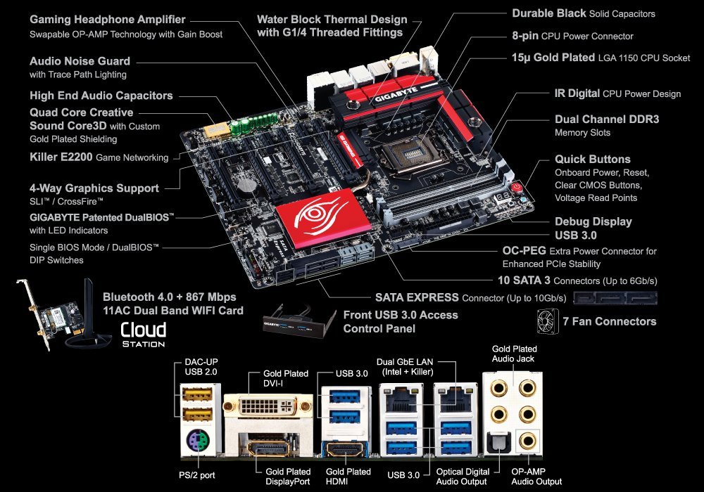 Amazon | Gigabyte Z97X-Gaming G1 WIFI-BK Black Edition Motherboard